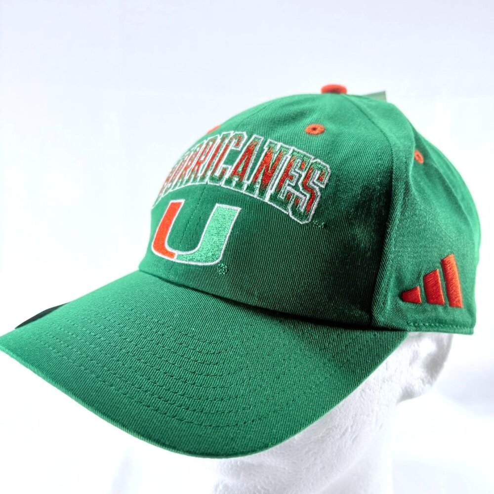 Adidas NCAA University of Miami‎ Hurricanes Seasonal Slouch Strapback Hat NWT